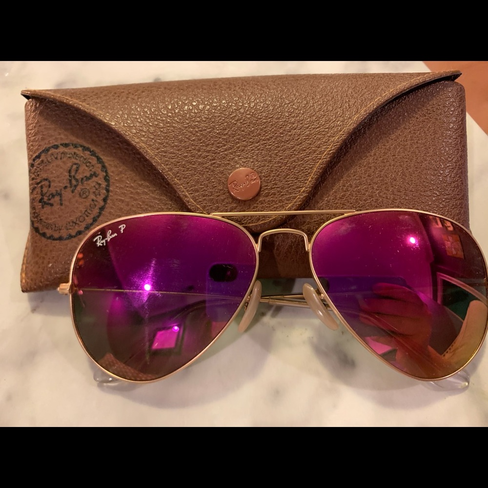 Ray Bans pink/purple sunglasses